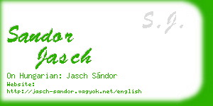 sandor jasch business card